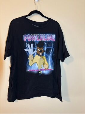 Disney Goofy Movie Powerline "Stand Out World Tour '95" Black Graphic Tee